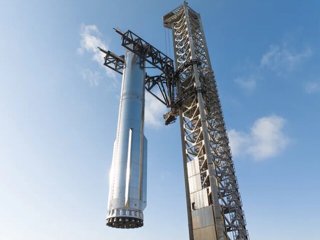 تصاویر تقویتکننده «سوپر هوی» در آستانه دهمین پرواز موشک «استارشیپ»