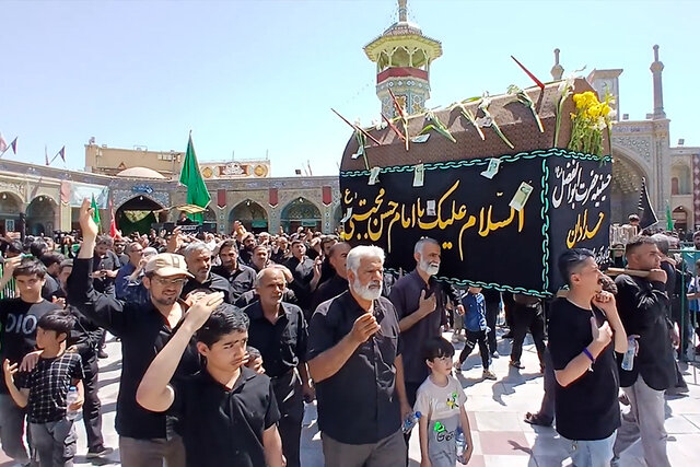ویدیو/ مراسم عزاداری ۲۸ صفر در حرم حضرت فاطمه معصومه(س)