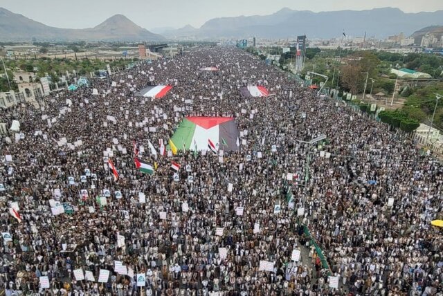 یمنی‌ها خواستار تشدید تنش با اشغالگران و حمایت از مقاومت فلسطین و لبنان شدند