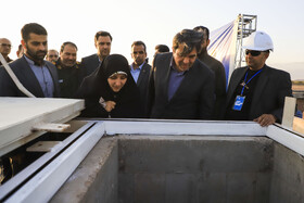 مراسم افتتاح پروژه آبرسانی اضطراری به شهر کرمان با حضورزهرا بهروزآذر،معاون رئیسجمهور در امورزنان و خانواده ومحمدعلی طالبی، استاندار کرمان