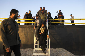 مراسم افتتاح پروژه آبرسانی اضطراری به شهر کرمان با حضورزهرا بهروزآذر،معاون رئیسجمهور در امورزنان و خانواده ومحمدعلی طالبی، استاندار کرمان