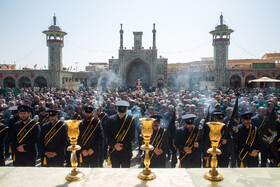عزاداری خادمان کریمه اهل بیت(ع) در روز شهادت امام رضا(ع)