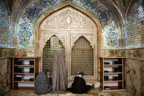 لاله گردانی در شاهچراغ در سوگ امام رضا (ع)