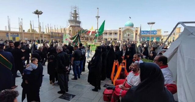 حضور پررنگ هلال‌احمر پیشوا در پیاده‌روی جاماندگان ارض طوس