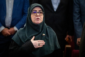 فاطمه مهاجرانی، سخنگوی دولت در مراسم روز پزشک با حضور معاون اول رئیس جمهور