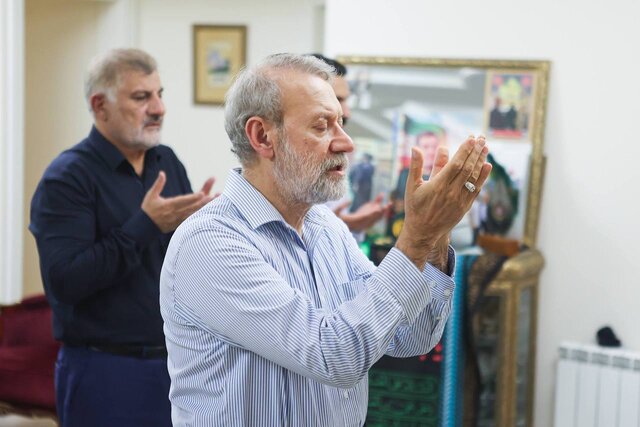 دیدار لاریجانی با خانواده‌ شهید سردار مهدی ربانی