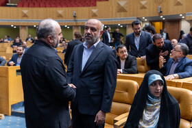 زهرا بهروزآذر، معاون امور زنان وخانواده ریاست جمهوری و احمد میدری، وزیر کار در بیستمین جشنواره شهید رجایی