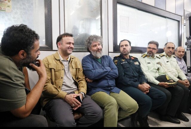 پشت صحنه سریال امنیتی پلیسی با حضور سردار منتظرالمهدی و معاون سیما