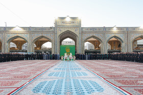 آیین سنتی تعویض پوش ضریح مطهر امام رضا (ع)