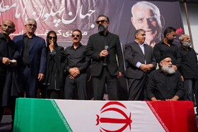 مراسم تشییع پیکر مرحوم «امامعلی حبیبی» اسطوره کشتی و نخستین دارنده مدال طلای المپیک