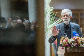 غلامعلی حداد عادل در مراسم تشییع پیکر موسی اسوار