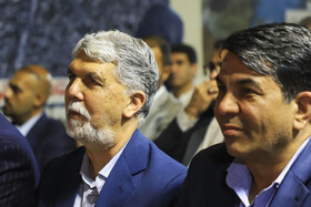سید عباس صالحی، وزیر فرهنگ و ارشاد اسلامی در مراسم رونمایی از مجسمه «آرش کمانگیر» در کرمان