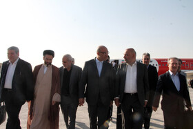 استقبال استاندار کرمانشاه و نمایندگان استان  در مجلس شورای اسلامی از  وزیر تعاون، کار و رفاه اجتماعی در فرودگاه کرمانشاه
