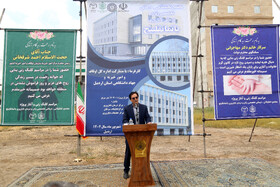 سخنرانی حسام رسولی رئیس جهاد دانشگاهی استان اردبیل در آئین شروع عملیات اجرایی مرکز تخصصی تحقیقاتی و درمانی زنان و درمانی ناباروری باتمانقلینج 