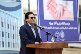 سخنرانی حسام رسولی رئیس جهاد دانشگاهی استان اردبیل در آئین شروع عملیات اجرایی مرکز تخصصی تحقیقاتی و درمانی زنان و درمانی ناباروری باتمانقلینج 