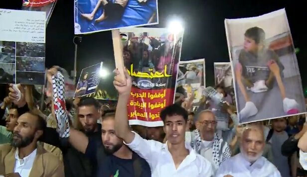 تظاهرات مراکشی‌ها و تونسی‌ها با تاکید بر توقف جنگ غزه