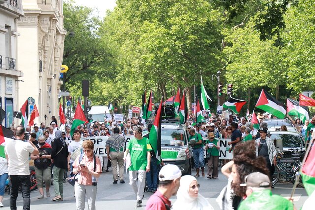 راهپیمایی حامیان فلسطین در پاریس