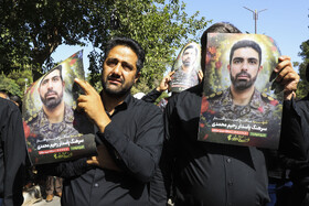 تشییع پیکر سرهنگ شهید «رحیم محمدی» در کرمان