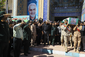 تشییع پیکر سرهنگ شهید «رحیم محمدی» در کرمان