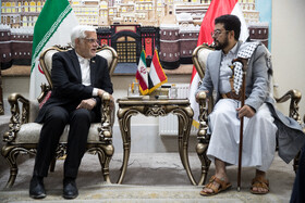 ابراهیم محمد الدیلمی سفی، سفیر یمن در بازدید محمدرضا عارف، معاون اول رئیس جمهور از سفارت یمن