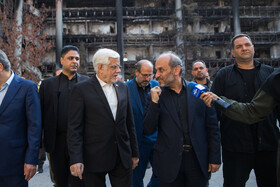 بازدید محمدرضا عارف، معاون اول رئيس جمهور از ساختمان شیشهای صدا و سیما