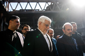 بازدید محمدرضا عارف، معاون اول رئيس جمهور از ساختمان شیشهای صدا و سیما