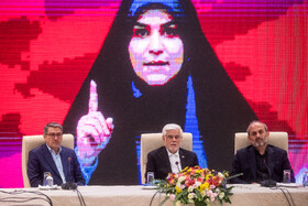 پیمان جبلی، رئيس صدا و سیما و محمدرضا عارف، معاون اول رئيس جمهور در نشست با معاونین صدا و سیما