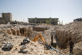 بازدید معاون اول رئيس جمهور از ساختمانهای آسیب دیده در محل فرماندهی انتظامی تهران بزرگ