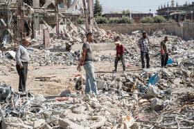 بازدید معاون اول رئيس جمهور از ساختمانهای آسیب دیده در محل فرماندهی انتظامی تهران بزرگ