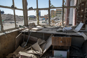 بازدید معاون اول رئيس جمهور از ساختمانهای آسیب دیده در محل فرماندهی انتظامی تهران بزرگ