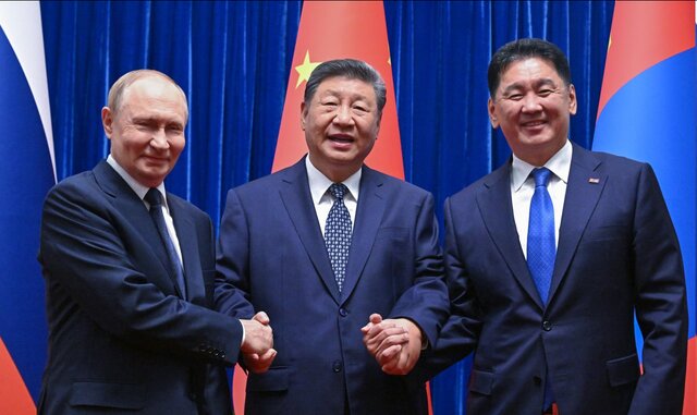 روسای جمهور روسیه، چین و مغولستان شی: روسیه، چین و مغولستان باید همکاری خود را تقویت کنند