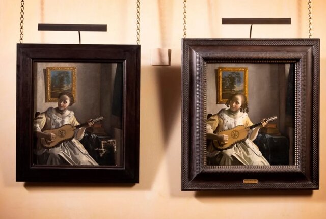 نقاشی امضاشده یوهانس ورمیر(سمت راست) در کنار نقاشی با اصالت مبهم(سمت چپ) معمای تابلوی نقاش مرموز حل میشود؟