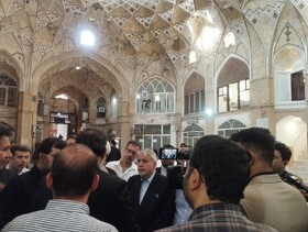 وزیر میراث فرهنگی از تیمچه بزرگ بازار قم بازدید کرد