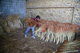 جاروبافی میراثی زنده در روستای ملاحسن خراسان شمالی