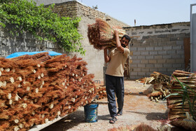 جاروبافی میراثی زنده در روستای ملاحسن خراسان شمالی