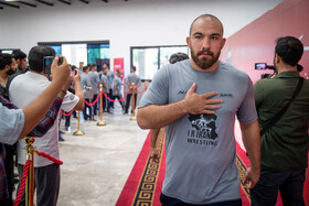 مراسم بدرقه ملی پوشان کشتی برای اعزام به رقابت های قهرمانی جهان