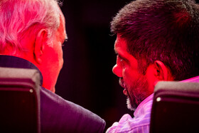 علیرضا دبیر، رئیس فدراسیون کشتی در مراسم بدرقه ملی پوشان کشتی برای اعزام به رقابت های قهرمانی جهان