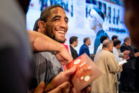 مراسم بدرقه ملی پوشان کشتی برای اعزام به رقابت های قهرمانی جهان