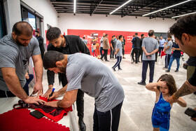 در حاشیه مراسم بدرقه ملی پوشان کشتی برای اعزام به رقابت های قهرمانی جهان