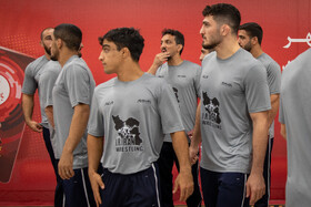 در حاشیه مراسم بدرقه ملی پوشان کشتی برای اعزام به رقابت های قهرمانی جهان