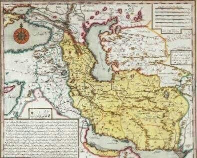 نقشه ایران در ۲۸۶ سال قبل