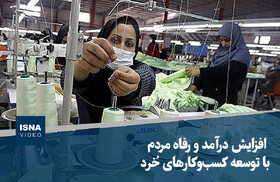 ویدیو/ افزایش درآمد و رفاه مردم با توسعه کسب‌وکارهای خُرد