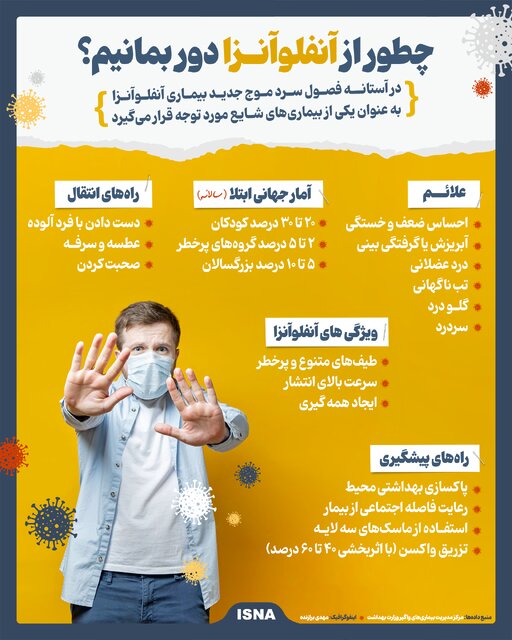 اینفوگرافیک/ چطور از آنفولانزا دور بمانیم؟