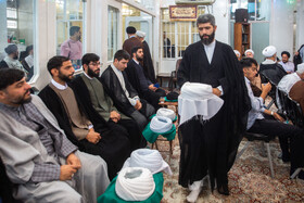 مراسم جشن و عمامه گذاری طلاب در روز میلاد پیامبر اکرم(ص) و امام جعفر صادق(ع) - قم