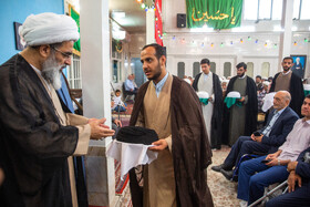 مراسم جشن و عمامه گذاری طلاب در روز میلاد پیامبر اکرم(ص) و امام جعفر صادق(ع) - قم