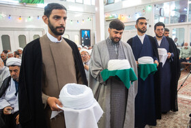 مراسم جشن و عمامه گذاری طلاب در روز میلاد پیامبر اکرم(ص) و امام جعفر صادق(ع) - قم