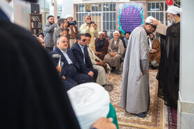 مراسم جشن و عمامه گذاری طلاب در روز میلاد پیامبر اکرم(ص) و امام جعفر صادق(ع) - قم