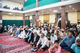 مراسم جشن و عمامه گذاری طلاب در روز میلاد پیامبر اکرم(ص) و امام جعفر صادق(ع) - قم