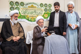 مراسم جشن و عمامه گذاری طلاب در روز میلاد پیامبر اکرم(ص) و امام جعفر صادق(ع) - قم