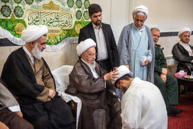 مراسم جشن و عمامه گذاری طلاب در روز میلاد پیامبر اکرم(ص) و امام جعفر صادق(ع) - قم